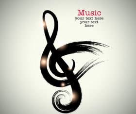 Simple music background design vector 01