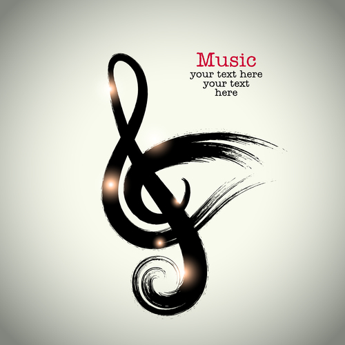 Simple music background design vector 01
