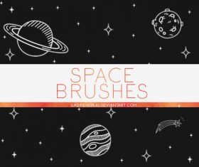 Space Hand Drawn Photoshop Brushes