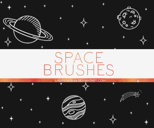 Space Hand Drawn Photoshop Brushes
