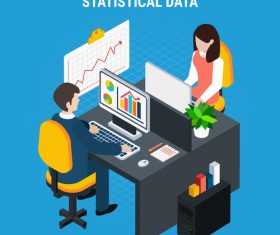 Statistical data isometric vector