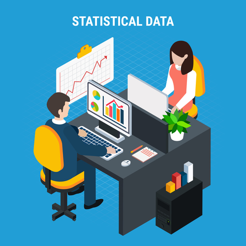 Statistical data isometric vector