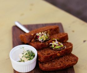 Stock Photo Almond Multigrain Bread