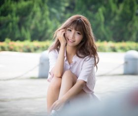 Stock Photo Cute smiling asian girl