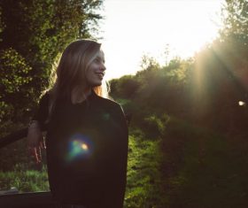 Stock Photo Girl backlit pictures
