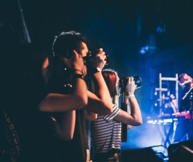 Stock Photo Shooting concert with the camera