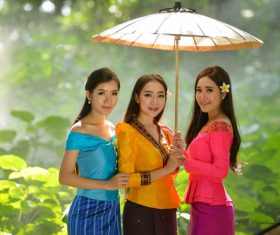 Three beautiful woman Stock Photo