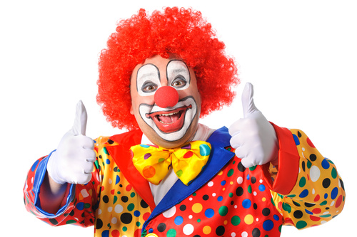 Thumbs up funny clown Stock Photo free download