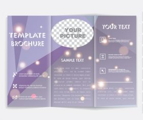 Tri fold brochure template design vectors 02