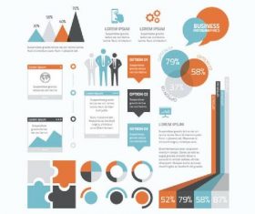 Typography infographic elements vector