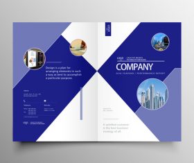 Vector company magazine cover template 03