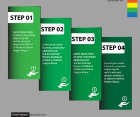 Vertical banners green styles vectors