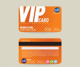 Vip member card template vector 01