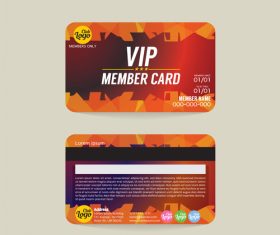 Vip member card template vector 02
