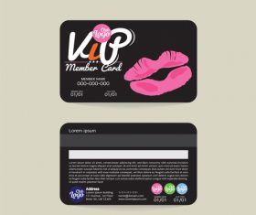 Vip member card template vector 04