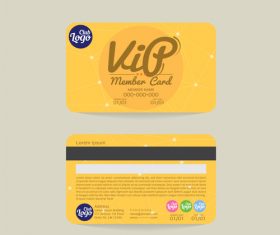 Vip member card template vector 06