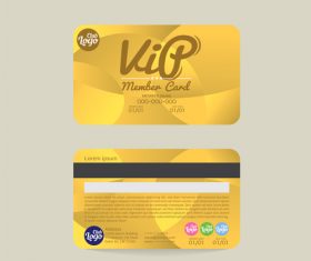 Vip member card template vector 07