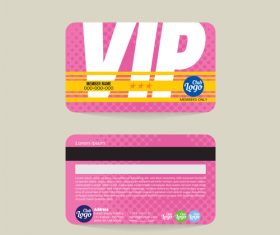 Vip member card template vector 08