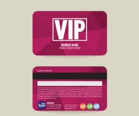 Vip member card template vector 09