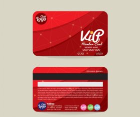 Vip member card template vector 10