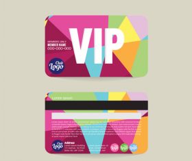 Vip member card template vector 11