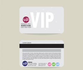 Vip member card template vector 12