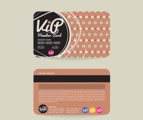 Vip member card template vector 13