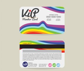 Vip member card template vector 15