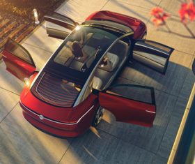 Volkswagen I.D. Vizzion driverless concept car Stock Photo