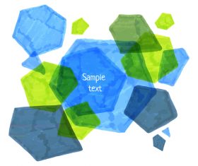 Watercolor polygonal vector background 03