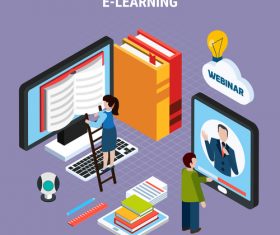 Webinar isometric vector