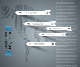 White arrow option infographic vector