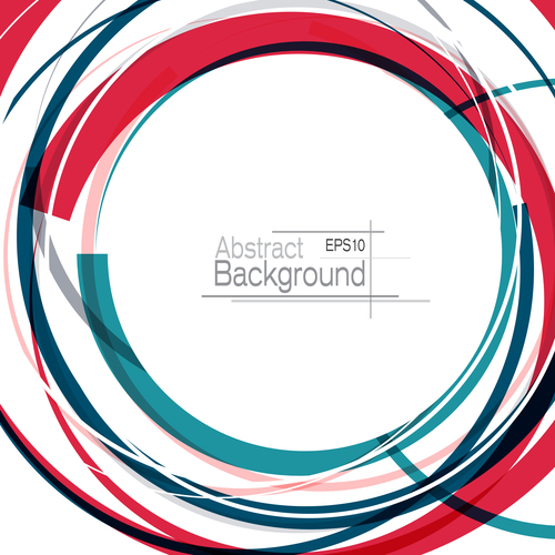 White background with abstract circle vector 03