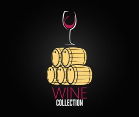 Elegant wine logo design graphic vector 02 free download