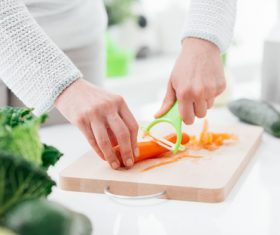 Woman prepare vegetables Stock Photo 02