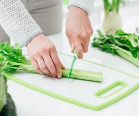 Woman prepare vegetables Stock Photo 03