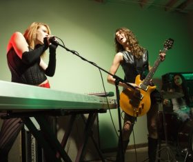 Womens music band Stock Photo