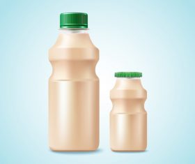 Yogurt drink package design vector 01