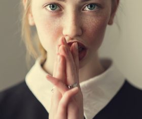 Young girls face Stock Photo 03