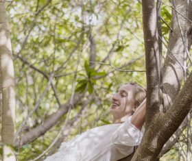 Young woman enjoying a sunny day Stock Photo 02