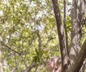 Young woman enjoying a sunny day Stock Photo 04