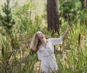 Young woman enjoying a sunny day Stock Photo 05