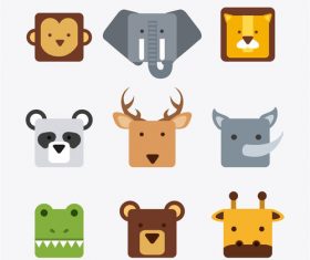 Zoo with cute animals cartoon vector 05