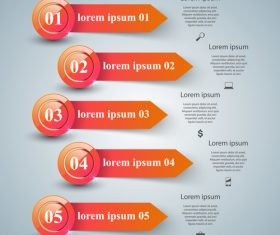 abstract infographic with arrow banner vector