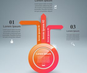abstract three line infographic vector