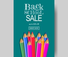 back to school flyer with poster template vector 05