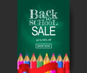 back to school flyer with poster template vector 07