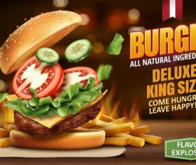 burger poster template vector 01