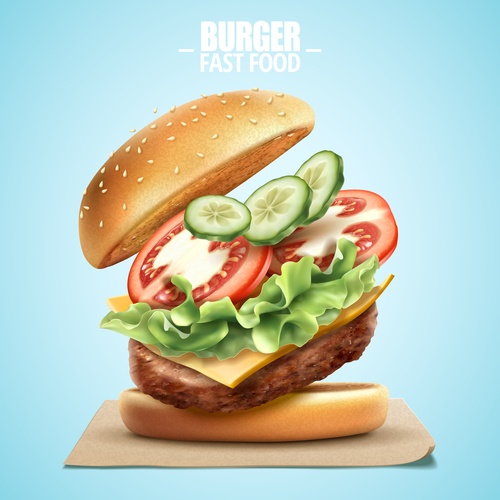 burger poster template vector 03
