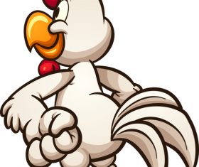 chicken back cartoon vector